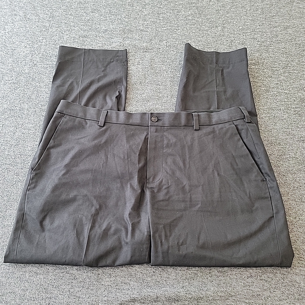 Brooks Brothers Advantage Chino Men’s 40x30 Regular Black Pants Stretch Pleated